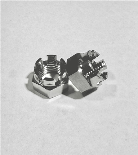 7/16"-20  Hex Castle Nut, RT Hand Threaded